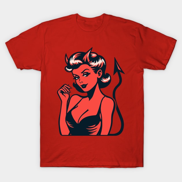 Retro Devil Girl. T-Shirt by n23tees